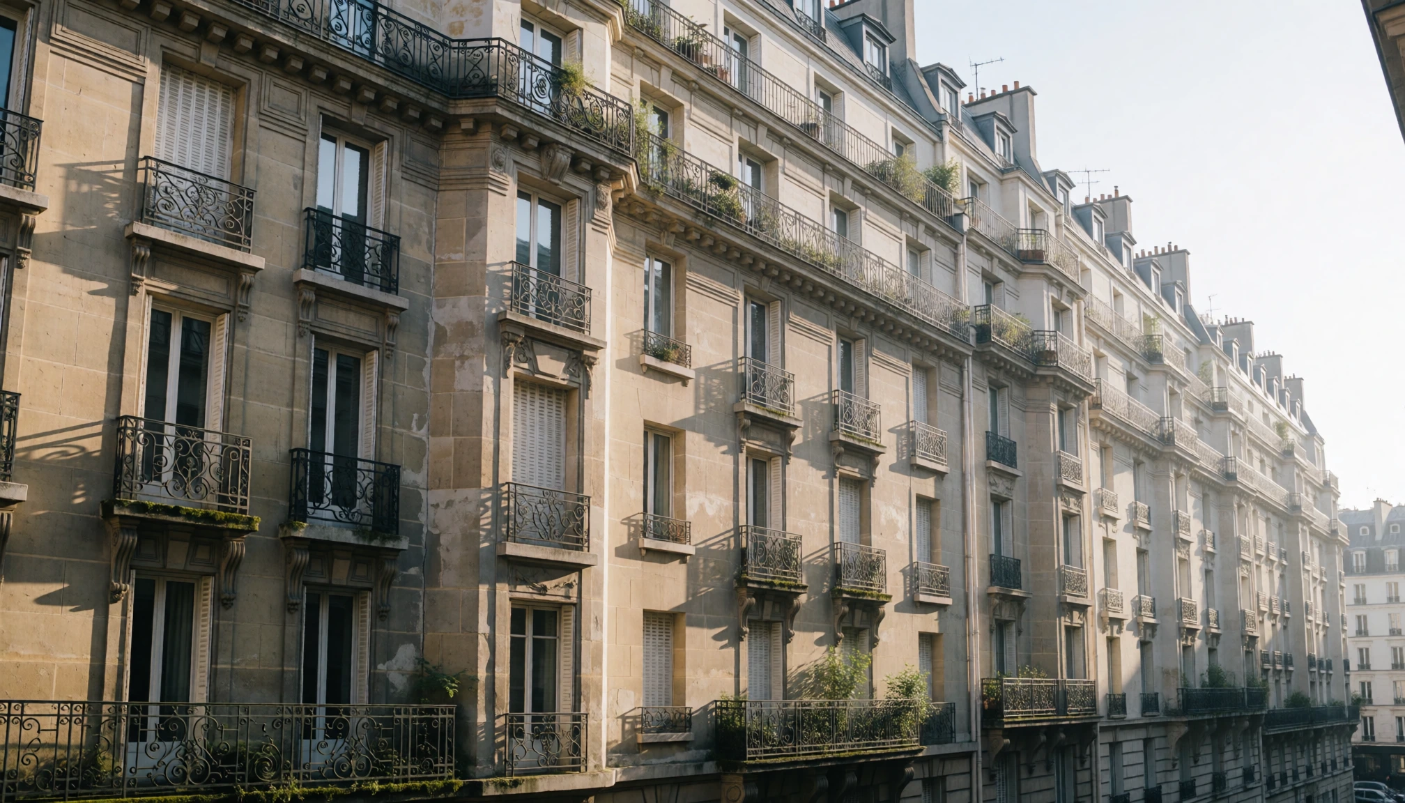 Façades d'immeubles parisiens concernés par les diagnostics