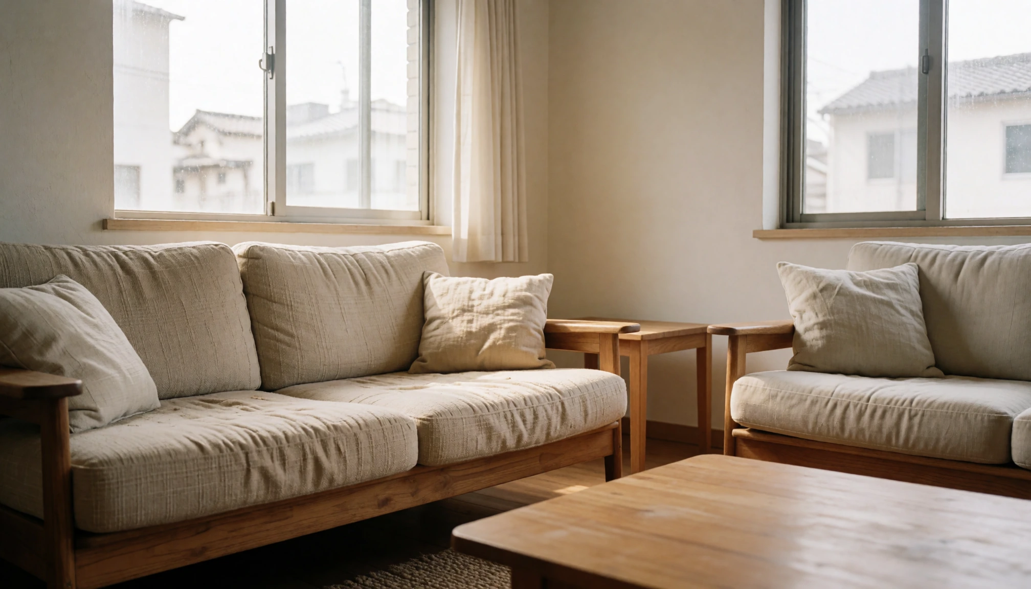 Pièce de vie partagée dans un logement en colocation